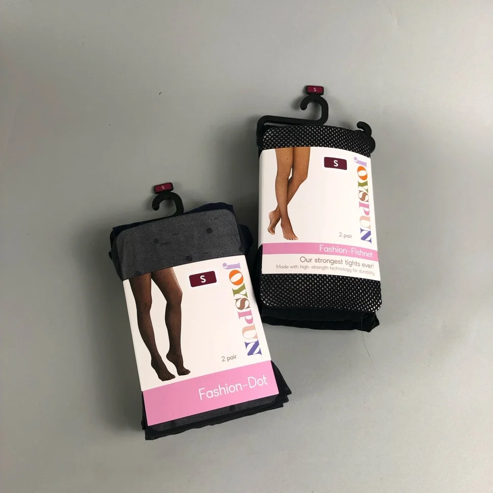 Joyspun Women's Fashion Fishnet 2Pack Bundle Size S